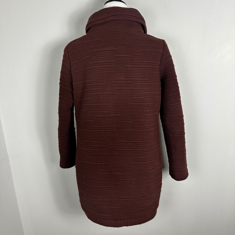 Cokluch Canada Brown Ribbed Turtleneck Sweater Dress Womens Sz Medium Boho Cowl - Picture 4 of 16